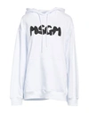 Msgm Logo-print French Cotton-terry Hoodie In White