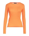 Aragona Woman Sweater Apricot Size 10 Wool In Orange