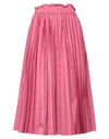 RED VALENTINO RED VALENTINO WOMAN MIDI SKIRT PINK SIZE 4 POLYESTER