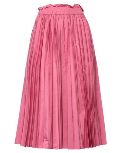 RED VALENTINO RED VALENTINO WOMAN MIDI SKIRT PINK SIZE 4 POLYESTER