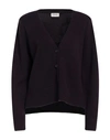 P.a.r.o.s.h P. A.r. O.s. H. Woman Cardigan Dark Purple Size L Wool, Cashmere