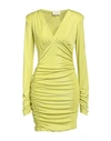 Vicolo Woman Mini Dress Acid Green Size M Polyester, Elastane