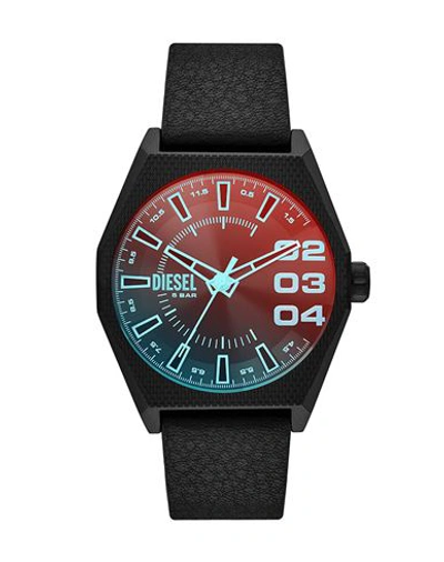 Diesel Men's Scraper Quartz Black Stainless Steel Watch 43mm In Nero