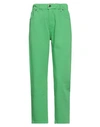 Siste's Woman Pants Green Size 6 Cotton, Elastane