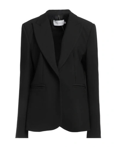 Simona Corsellini Woman Blazer Black Size 12 Polyester, Viscose, Cotton, Elastane