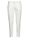 Baronio Man Pants Off White Size 40 Cotton, Elastane In White