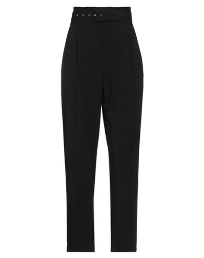 Kaos Woman Pants Black Size 4 Polyester, Viscose, Elastane