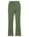Myths Woman Pants Green Size 10 Cotton, Polyester, Elastane