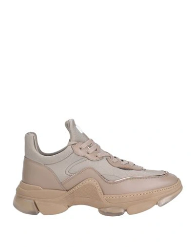 Furla Wonder Slip-on Sneaker T. Woman Sneakers Light Brown Size 7 Polyamide, Leather, Elastane, In Beige