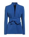 Pinko Woman Blazer Bright Blue Size 6 Polyester, Elastane