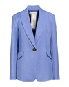 Haveone Woman Suit Jacket Pastel Blue Size L Polyester