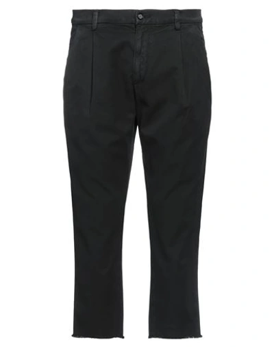 Paolo Pecora Man Pants Black Size 36 Cotton, Elastane In Black