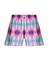 8 By Yoox Printed Recycled Poly Swim Trunk Man Swim Trunks Fuchsia Size Xxl Recycled Polyester In Pink