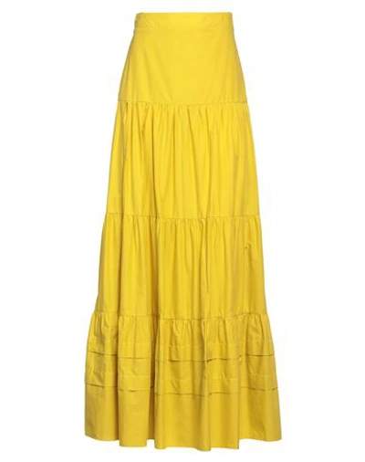 Manila Grace Woman Long Skirt Acid Green Size 2 Cotton