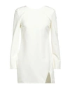 Vicolo Woman Mini Dress Ivory Size L Polyester, Elastane In White