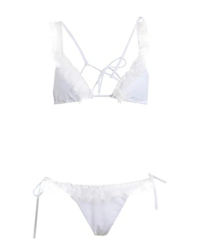 Cotazur Woman Bikini White Size L Polyamide, Elastane