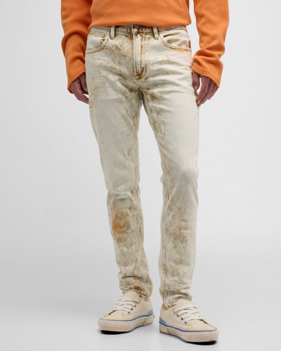Hudson Men's Zack Skinny Jeans In Orange Acid