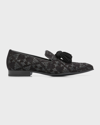 JIMMY CHOO MEN'S FOXLEY WOVEN SUEDE TASSEL LOAFERS