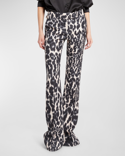 TOM FORD FLARED LEOPARD PRINT TROUSERS