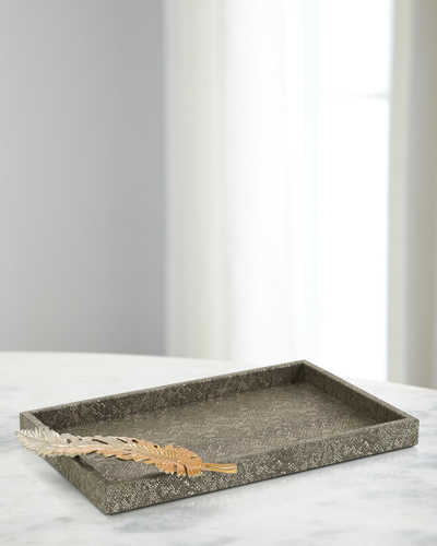 John-richard Collection Feathered Vegan Snakeskin Tray