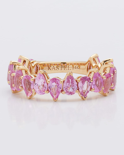Kastel Jewelry 14k Yellow Gold Kora Pink Sapphire Ring