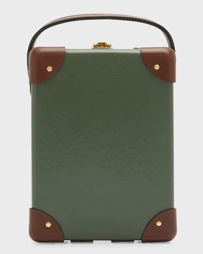 Globe Trotter Suitcase Centenary 3-slot Watch Case In Green Brown