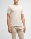 Hugo Boss Slim-fit T-shirt In Structured Cotton With Double Collar In Open Wht