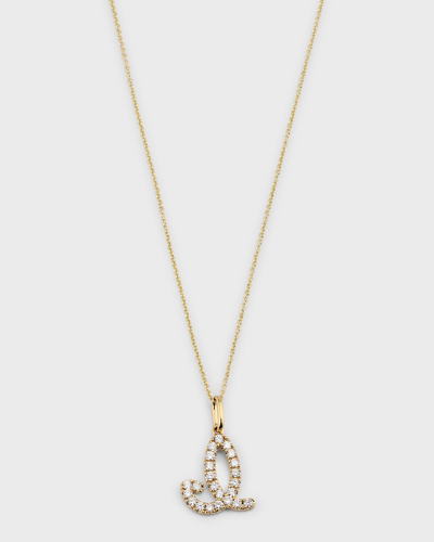 Sydney Evan 14k Diamond Pave Initial Necklace In Gold
