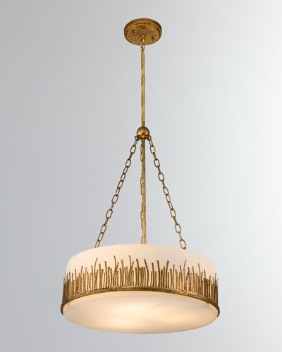 Lucas + Mckearn Sawgrass Large Pendant Light, Gold Leaf