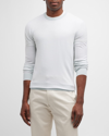 Loro Piana Lightweight Wool-blend Crewneck Sweater In J1gb Breeze Light