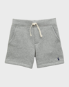 Polo Ralph Lauren Kid's Embroidered Pony Fleece Shorts In Dark Sport Heathe