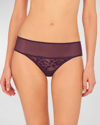 Natori Cherry Blossom Girl Brief Panty In Deep Plum