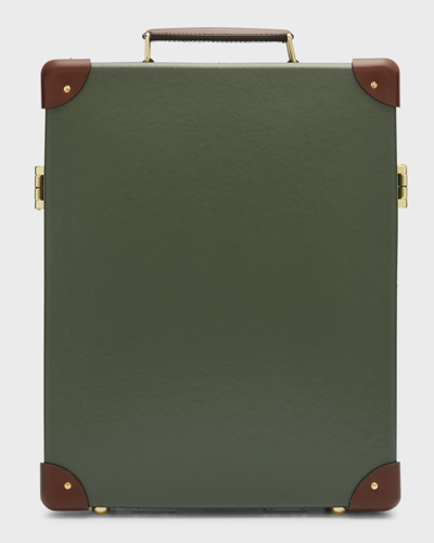 Globe Trotter Suitcase Centenary 12-slot Watch Case In Green Brown