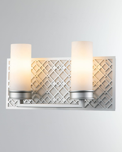 Lucas + Mckearn Ziggy 2-light Bath Bar Sconce, Lacquered Silver