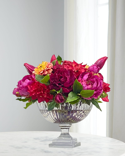 Winward Tulip & Peony In Cut Glass