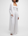 Lunya Long Organic Pima Cotton Cardigan In Sincere White