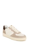 Veronica Beard Lennox Mixed Leather Low-top Sneakers In White Leopard