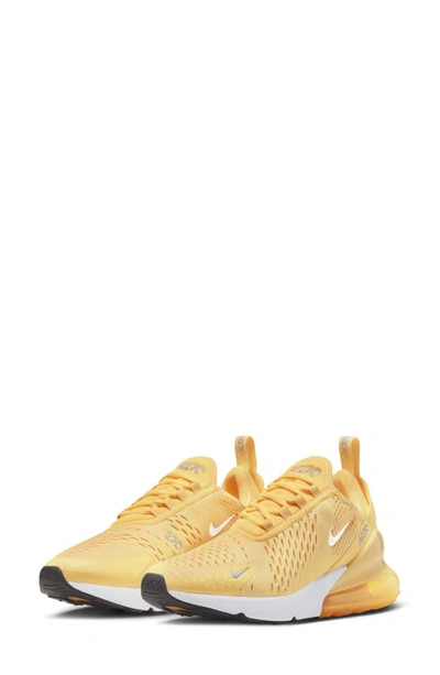Nike Air Max 270 Sneakers In Gold And White In Topaz Gold/white/laser Orange