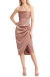Bardot Women's Jamila Strapless Sweetheart Corset Dress In Latte