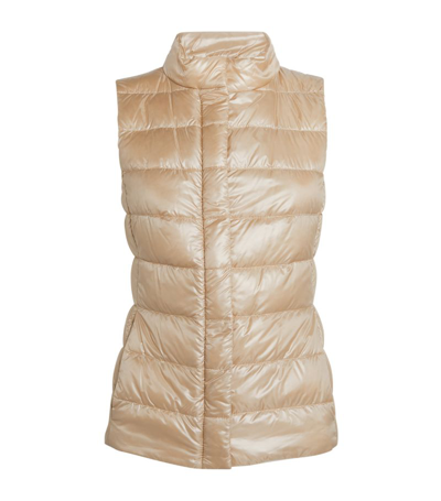 Herno Padded Giulia Gilet In Gold