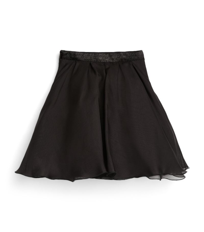 Elie Saab Junior Kids'  Tulle Gathered Mini Skirt (4-14 Years) In Black