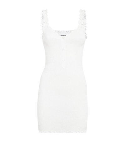 Alexander Wang Cotton Button-front Mini Dress In White