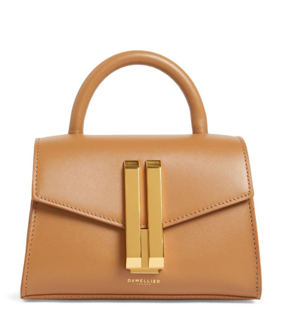 Demellier Nano Montreal Smooth Leather Bag In Brown