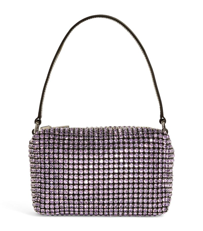 Alexander Wang Heiress Crystal-embellished Mini Bag In Purple