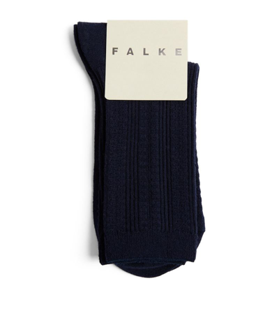 Falke Knit Caress Socks In Blue