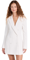 GOOD AMERICAN LUXE SUITING EXEC DRESS IVORY001