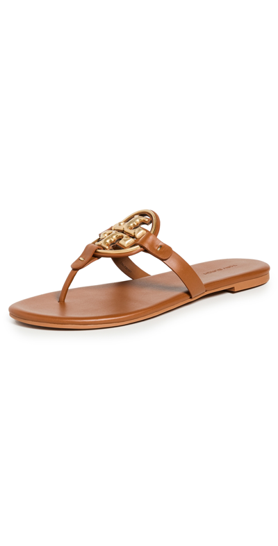 Tory Burch Metal Miller Soft Leather Sandals In Vintage Vachetta