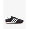 ADIDAS ORIGINALS ADIDAS MEN'S CORE BLACK CORE BLACK WH COUNTRY OG BRAND-STAMP LEATHER LOW-TOP TRAINERS,68845903