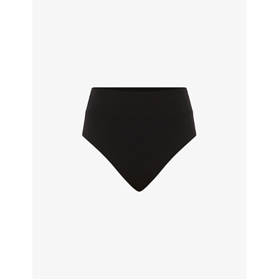 Reiss Womens Black Cristina High-rise Bikini Bottoms