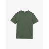 Reiss Mens Ivy Green Melrose Regular-fit Cotton-jersey T-shirt